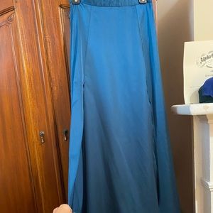Lulus double slit silk skirt